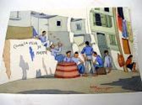 San Sebastian Oil Painting by Albert Wainwright