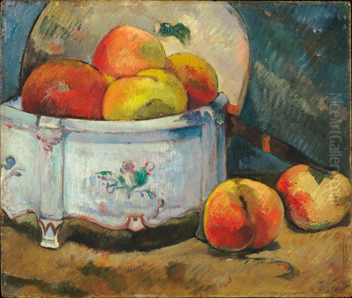 Still Life With Peaches Oil Painting by Paul Gauguin