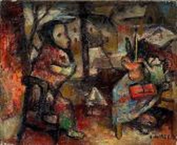 L'avent, 1932 Oil Painting by Charles Walch