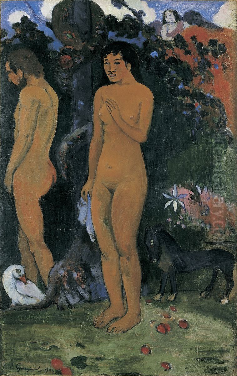 Adam and Eve Oil Painting by Paul Gauguin