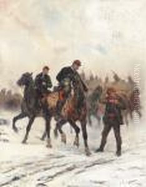 Delivering The Message Oil Painting by James Alexander Walker