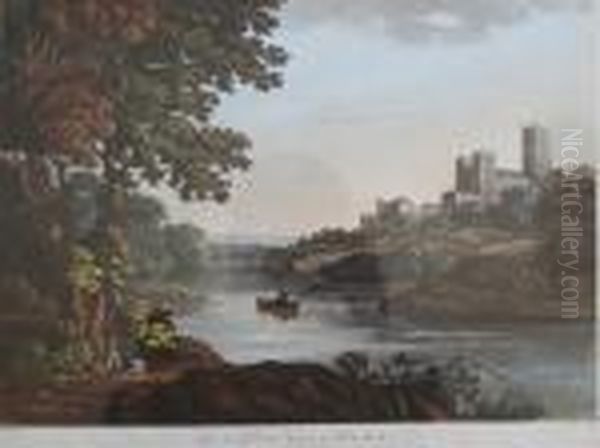 Wingfield Castle, Suffolk; 
Lanercost Priory, Cumberland; The Ruinsof Bamborough Castle In 
Northumberland; A North East View Of Durhamabbey Oil Painting by Thomas Walmsley