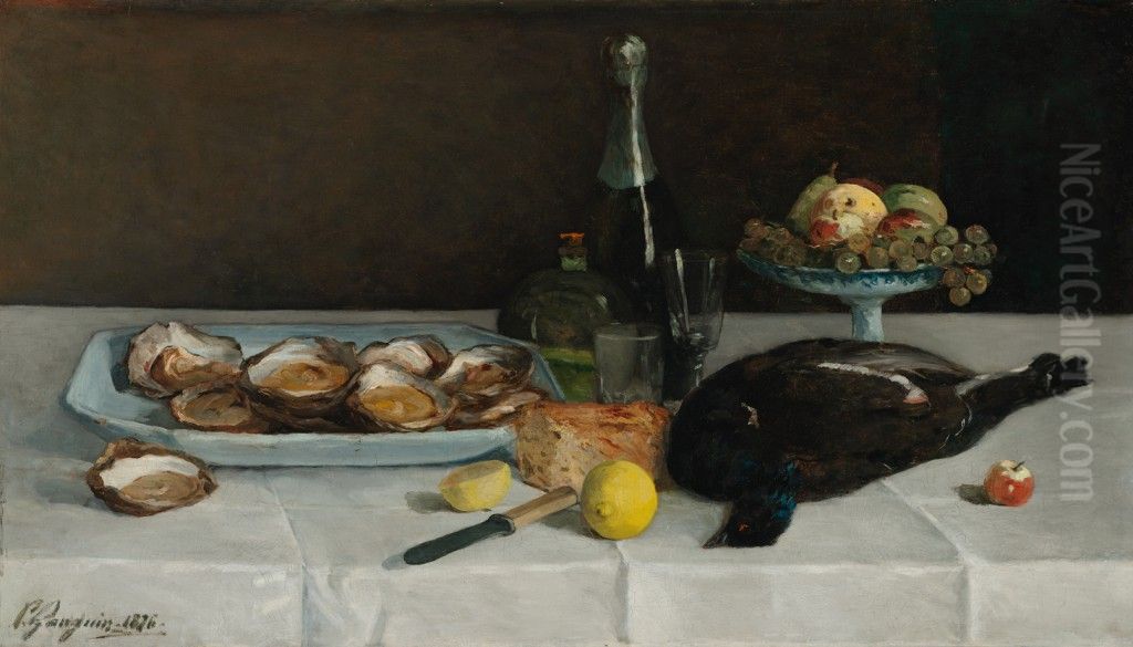 Still Life With Oysters Oil Painting by Paul Gauguin