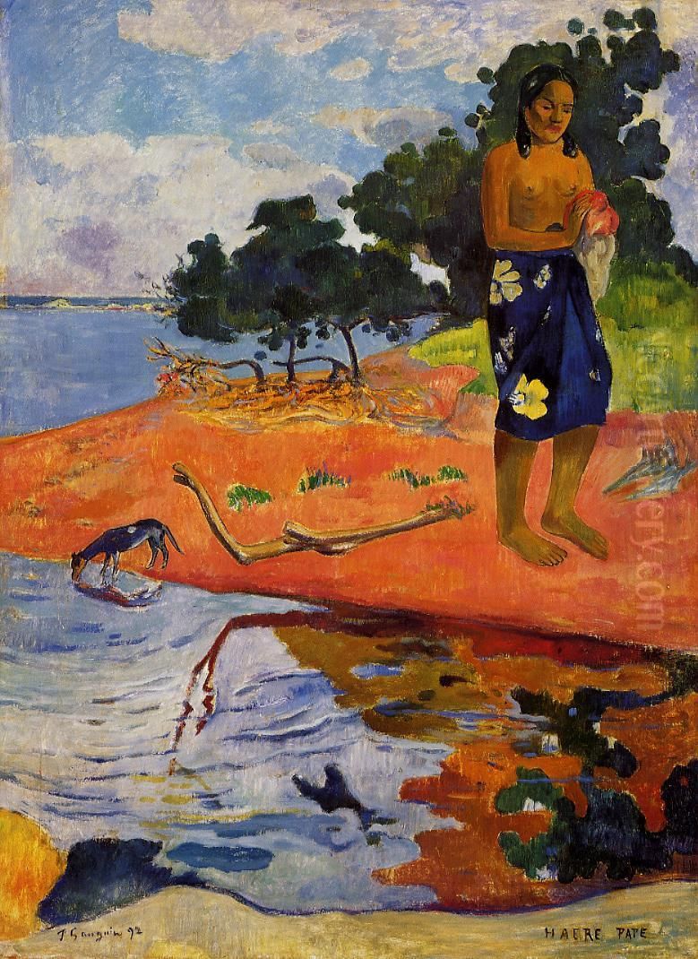 Haere Pape Oil Painting by Paul Gauguin