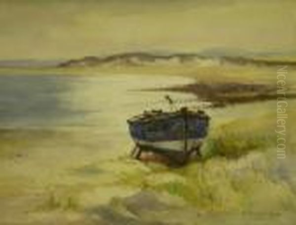Studies Of Fishing Boats Oil Painting by Charles Edward Wanless