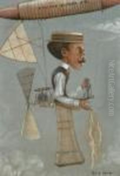 Publ By Vanity Fair Oil Painting by Leslie Mathew Ward