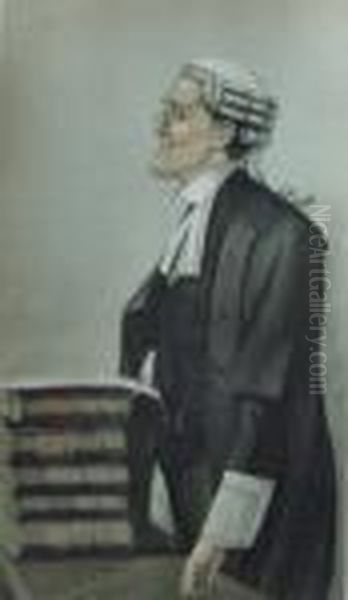 Members Of The Legal Profession Oil Painting by Leslie Mathew Ward