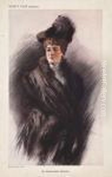 A Large Group Of Caricatures Oil Painting by Leslie Mathew Ward