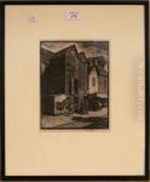 The Little Net Shop, Hastings Oil Painting by Leslie Mathew Ward