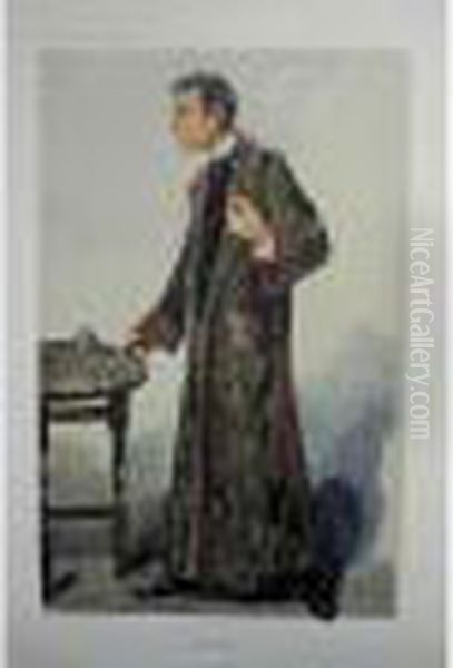 Sherlock Holmes (william Gillette) Oil Painting by Leslie Mathew Ward