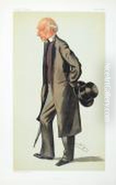 A Mixedgroup Of Caricatures Oil Painting by Leslie Mathew Ward