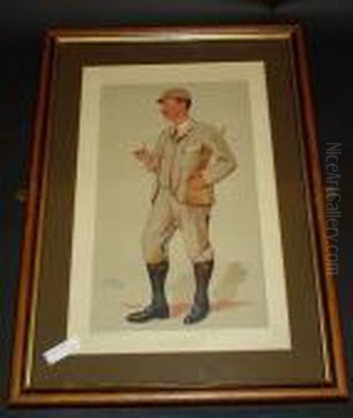 Ward, Sir Leslie : ?mr Horace Hutchinson? Oil Painting by Leslie Mathew Ward