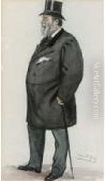 The Honourable Charles Spencer Bateman Hanbury Kincaid-lennox Oil Painting by Leslie Mathew Ward