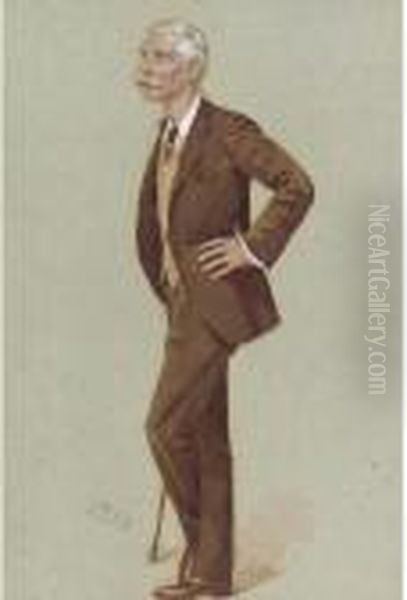 Major-general Sir R.b. Lane Oil Painting by Leslie Mathew Ward