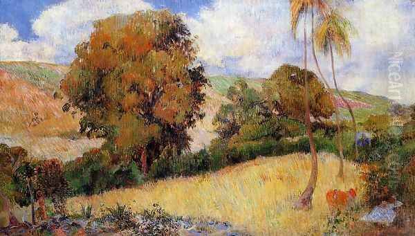 Meadow In Martinique Oil Painting by Paul Gauguin