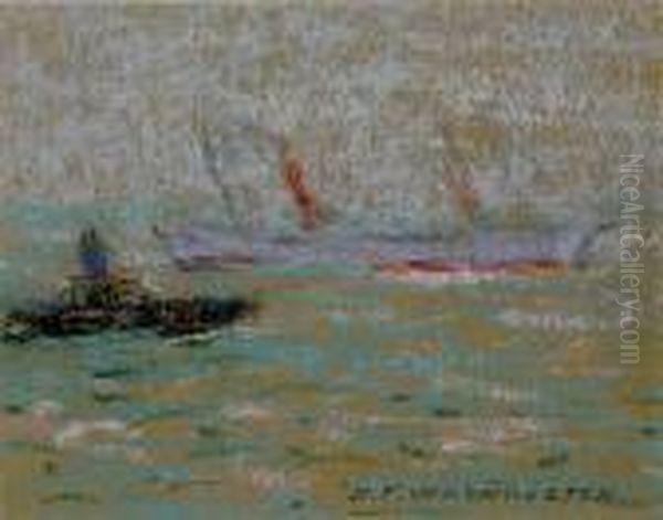 The North Sea Oil Painting by Elizabeth Fisher Washington