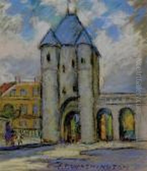 The Gates Of Muret France Oil Painting by Elizabeth Fisher Washington
