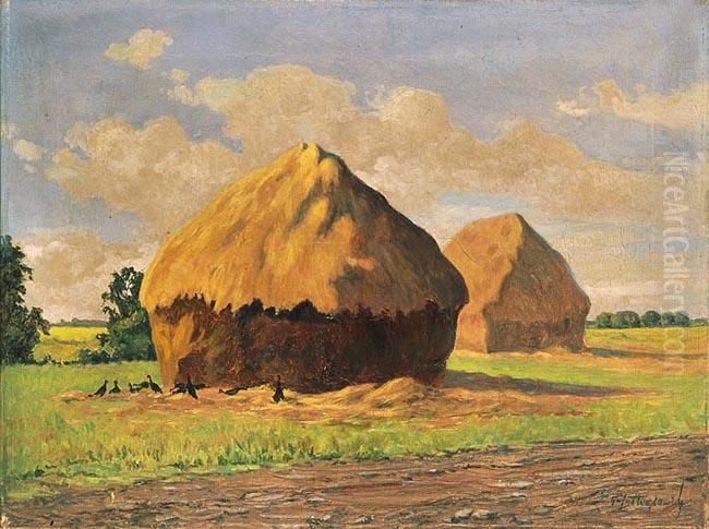 Stogi Oil Painting by Rafal Wasowicz