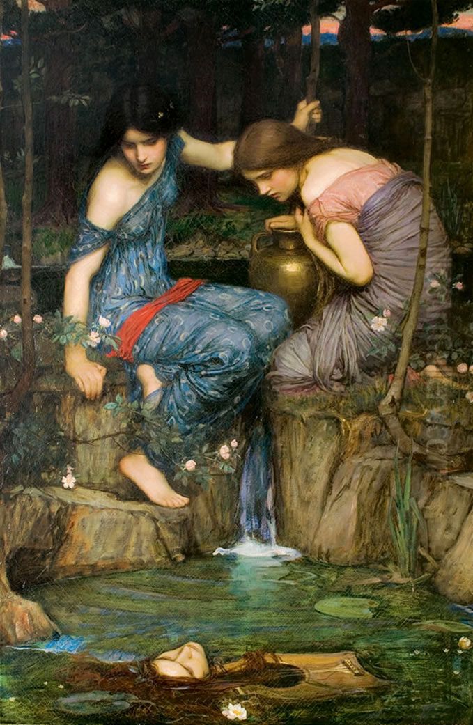 Nymphs Finding The Head Of Orpheus Oil Painting by John William Waterhouse