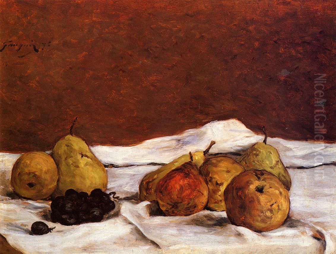 Pears And Grapes Oil Painting by Paul Gauguin