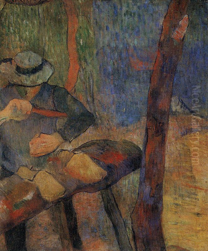 The Clog Maker Oil Painting by Paul Gauguin