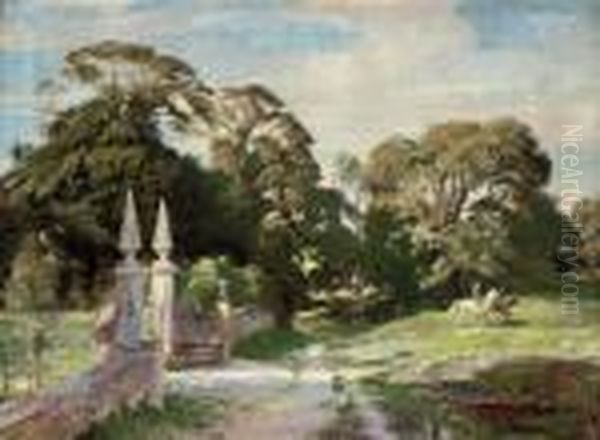 The Gateway, Dunshay Manor Oil Painting by George Spencer Watson