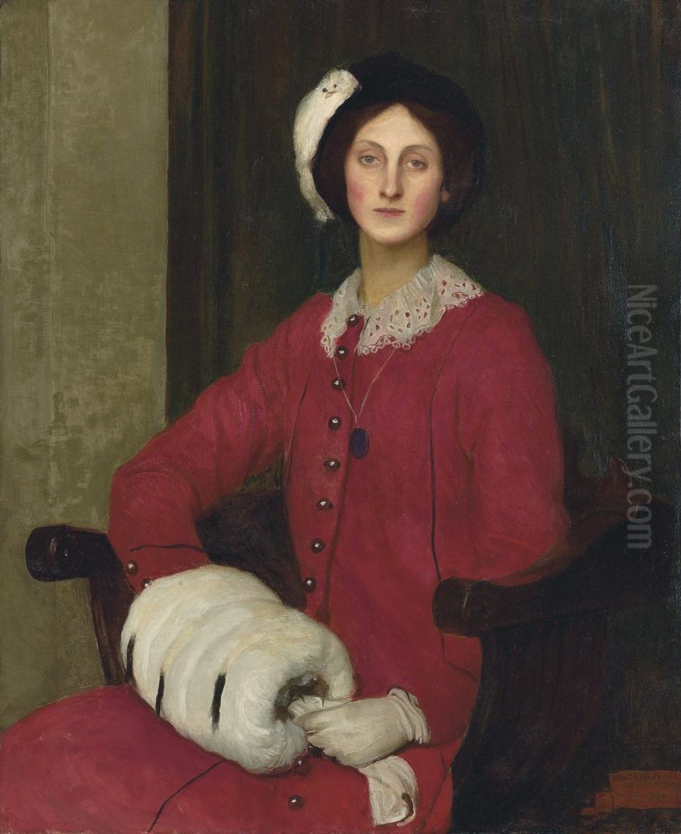 Portrait Of Hilda Spencer Watson Oil Painting by George Spencer Watson