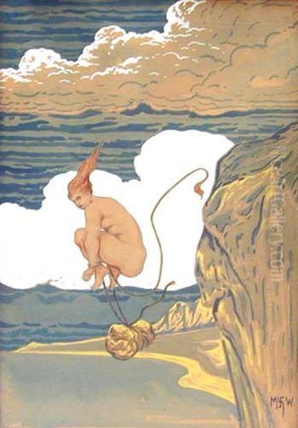 Scena Fantastyczna Oil Painting by Marian, Michal Wawrzeniecki