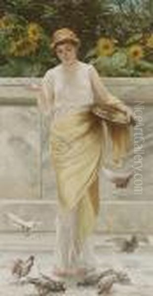 Pets Oil Painting by William Harris Weatherhead