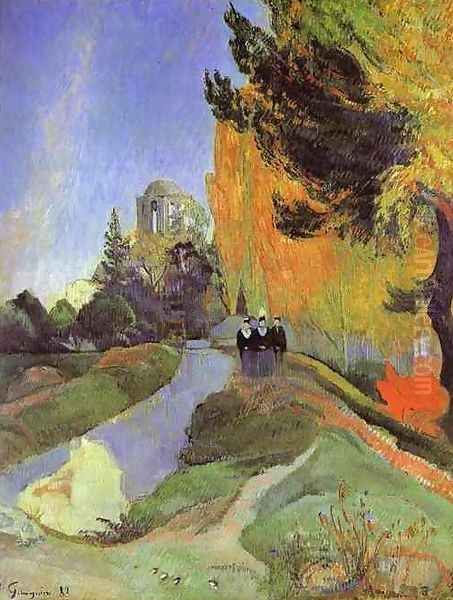 The Alyscamps Oil Painting by Paul Gauguin