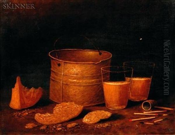 Tabletop Still Life Oil Painting by Wesley Elbridge Webber