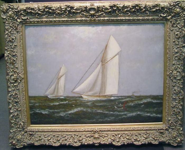 America's Cup Race Oil Painting by Wesley Elbridge Webber