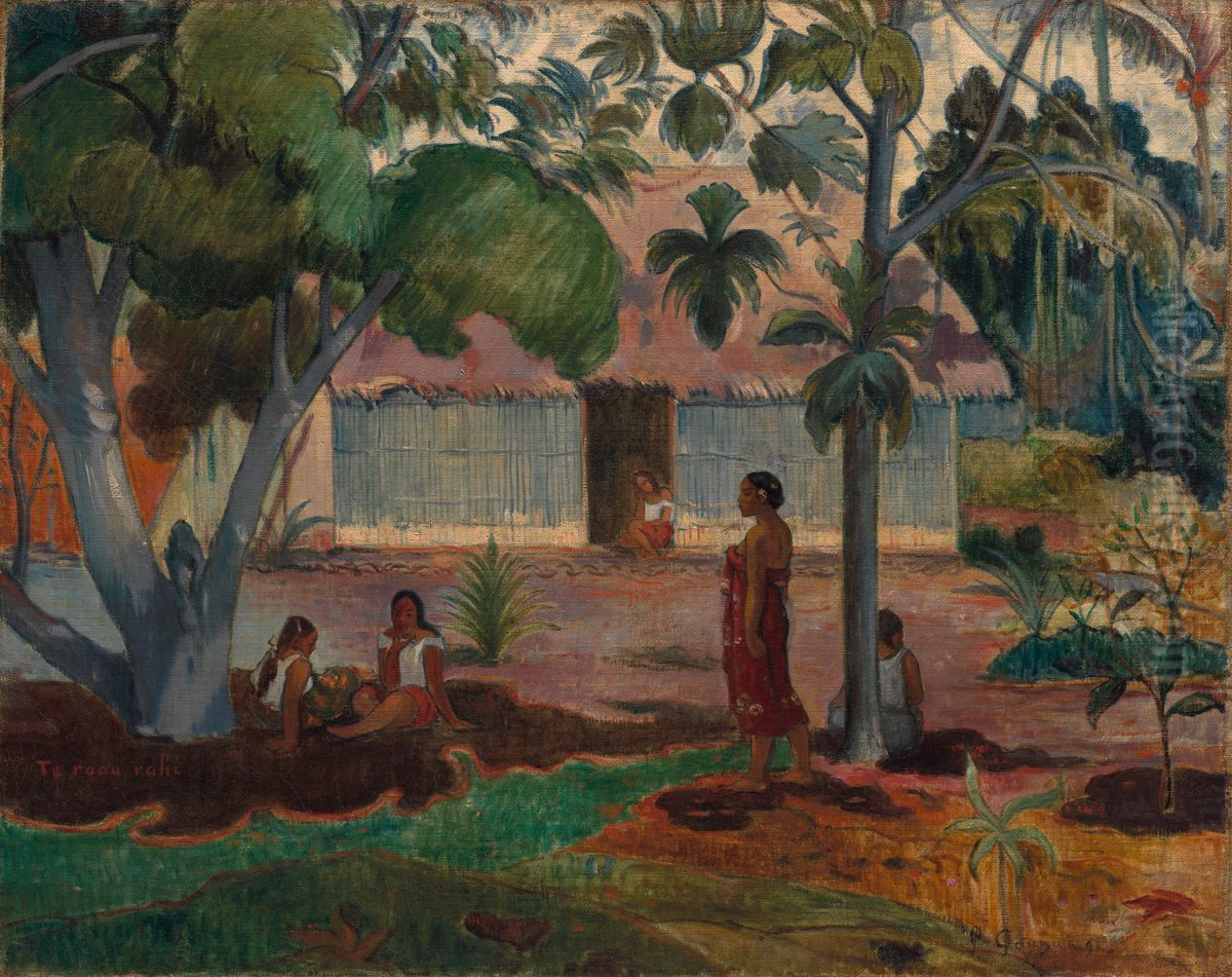 The Large Tree Oil Painting by Paul Gauguin