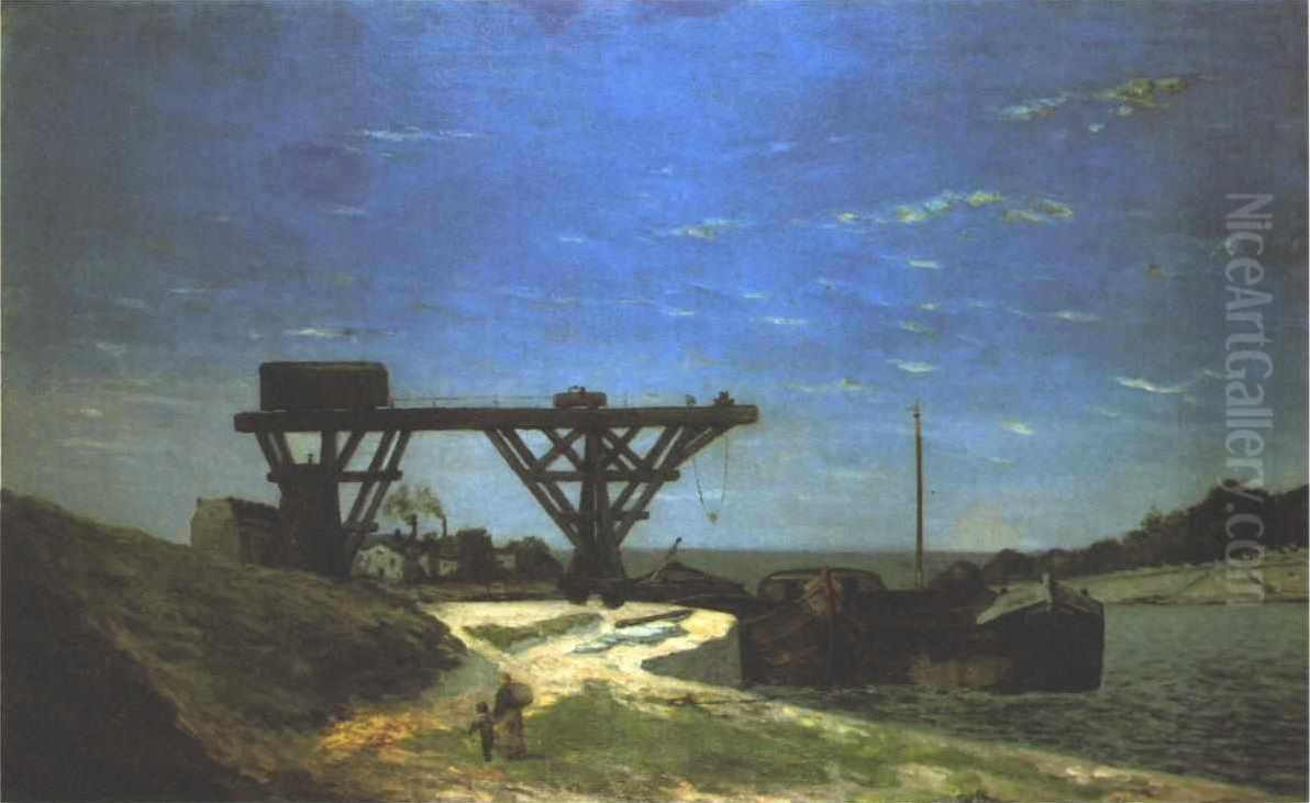 The Seine in Paris Oil Painting by Paul Gauguin