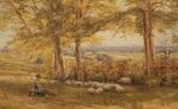 Il Riposo Del Gregge Oil Painting by Augustus Watford Weedon