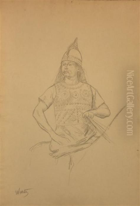 Etude De Cavalier En Buste Oil Painting by Jean-Joseph Weerts