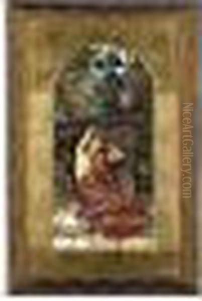 Possibly The Picture Entitled In
 Danger Exhibited In London, Suffolk Street Galleries, 1885/6, No.569 Oil Painting by John Reinhard Weguelin