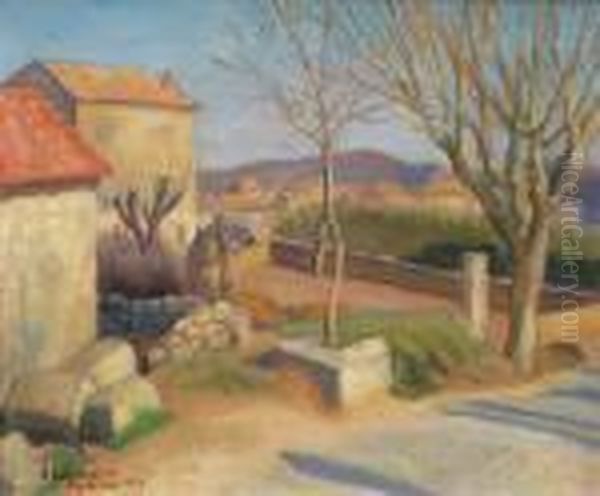 Paysage De Fontvieille (1934) Oil Painting by Abraham Weinbaum
