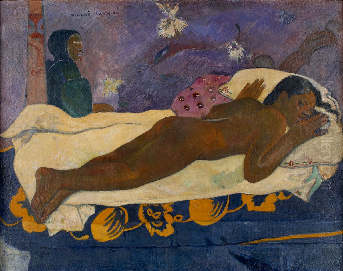 Manao Tupapau Oil Painting by Paul Gauguin