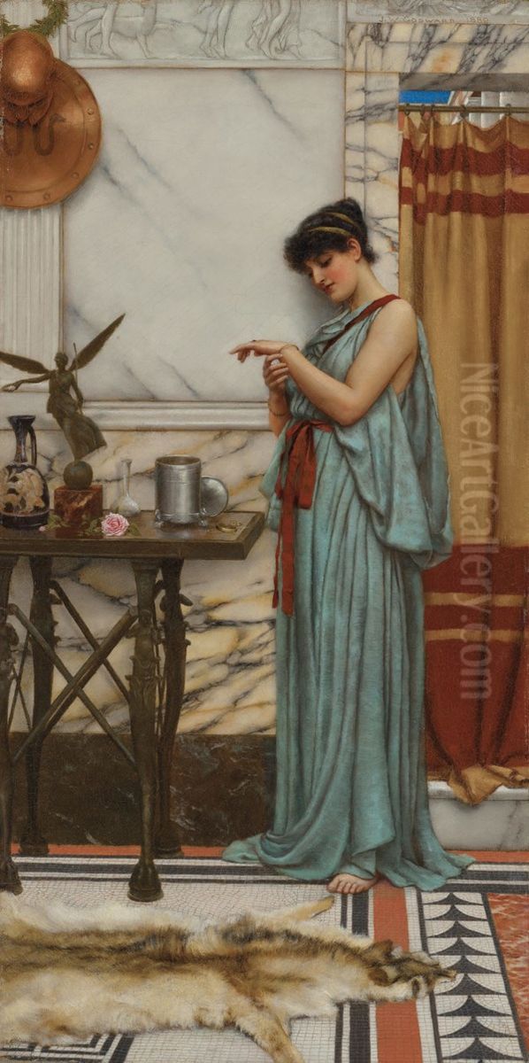 His Birthday Gift Oil Painting by John William Godward