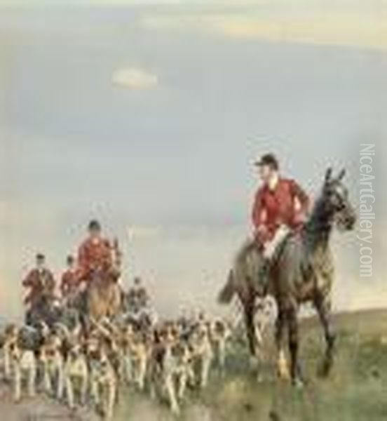 The Pack Oil Painting by John Sanderson Wells