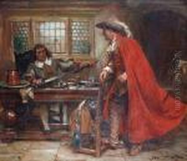 At The Armourers Oil Painting by John Sanderson Wells