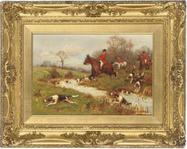 Crossing The River Oil Painting by John Sanderson Wells