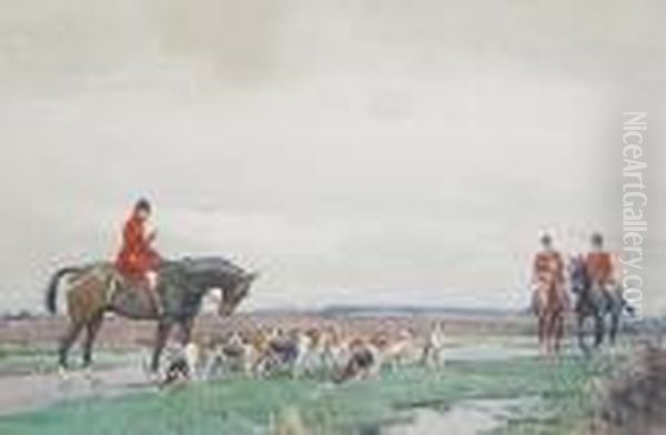 The Meet Oil Painting by John Sanderson Wells