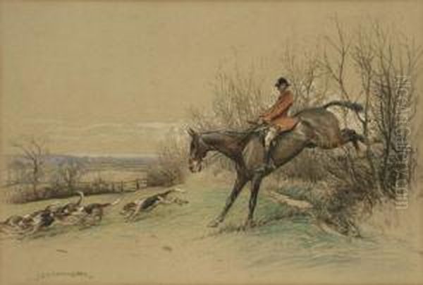 The Chase Oil Painting by John Sanderson Wells