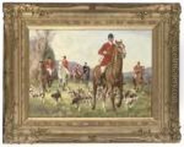 Setting Off Oil Painting by John Sanderson Wells