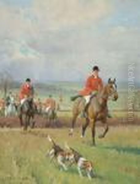Hot Pursuit Oil Painting by John Sanderson Wells