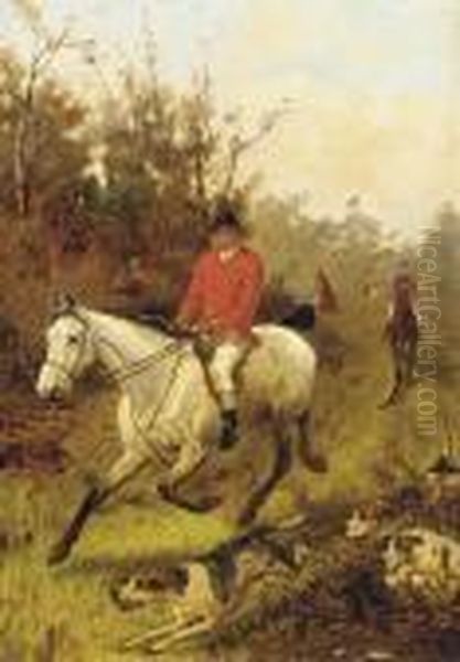 Full Cry Oil Painting by John Sanderson Wells