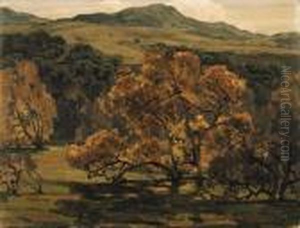 Golden Days, Orofre Canyon Oil Painting by William Wendt