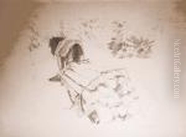 Hest Med Tommerlass Oil Painting by Erik Werenskiold